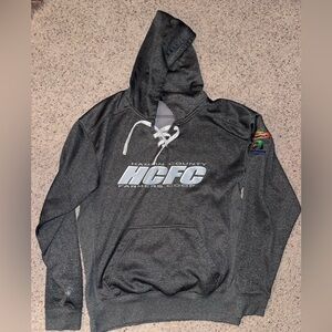 HCFC Hamlin County Farmers Coop Lace-Up Hoodie - Dark Gray